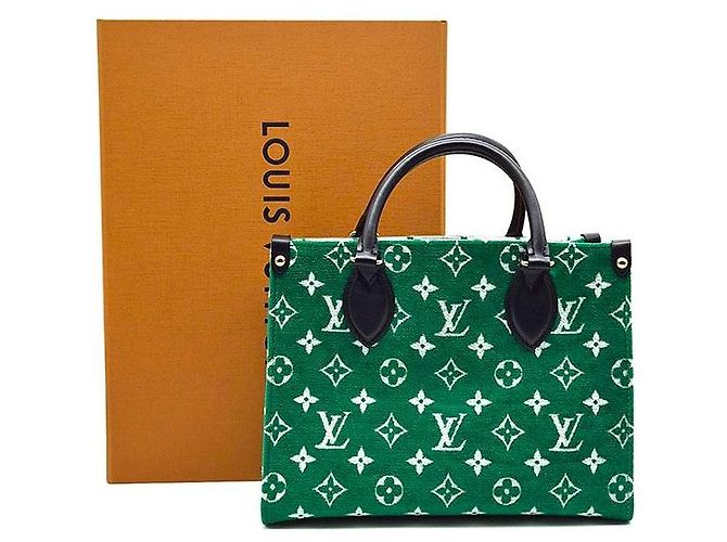 Louis Vuitton Monogram Velvet OnTheGo Verde - vista 8