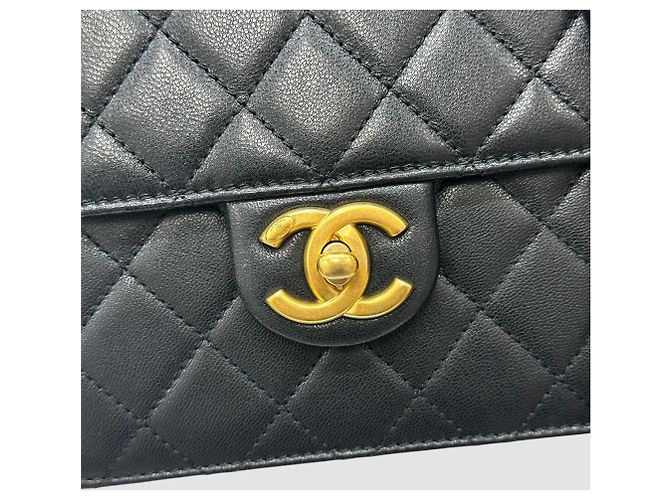Chanel Vintage Pearl Flap Crossbody Bag Black Schwarz - Ansicht 11