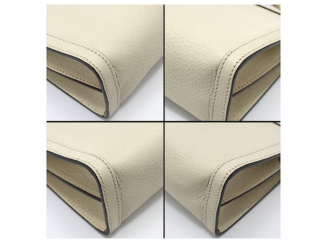 Gucci Borsa a Spalla Ophidia GG Gold Logo Chain Bianco - vista 12