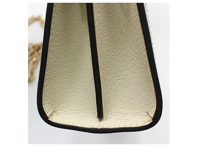 Gucci Borsa a Spalla Ophidia GG Gold Logo Chain Bianco - vista 7
