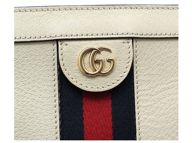Gucci Borsa a Spalla Ophidia GG Gold Logo Chain Bianco - vista 8
