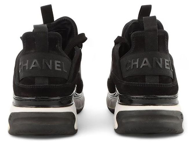 Chanel Sneaker aus Mischgewebe mit schwarzem CC-Logo - Ansicht 6