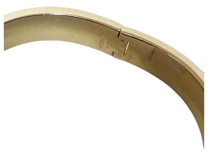 Hermès Bracciale rigido nero con chiusura Click Gold PM - vista 4
