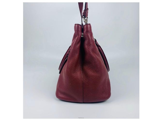 Prada Borsa tote a spalla Vitello Daino Rosso - vista 4