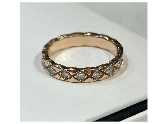 Chanel Beige Gold Coco Crush Diamant Mini Ring Braun - Ansicht 2