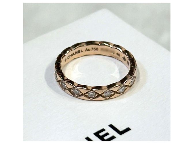 Chanel Beige Gold Coco Crush Diamant Mini Ring Braun - Ansicht 3