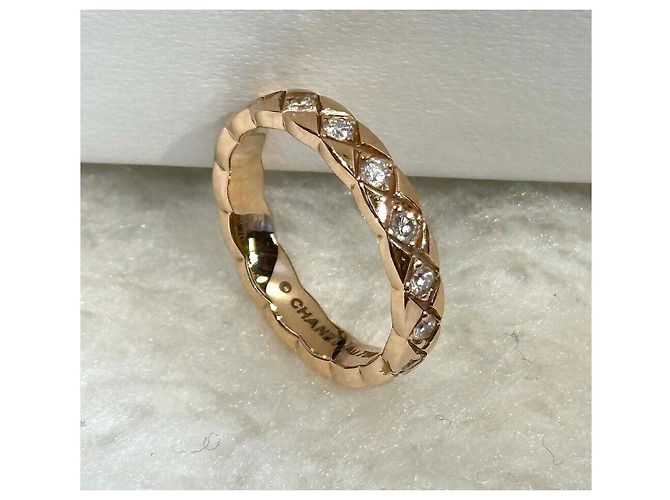 Chanel Beige Gold Coco Crush Diamant Mini Ring Braun - Ansicht 5