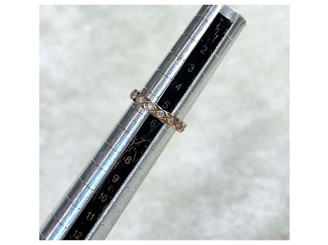 Chanel Beige Gold Coco Crush Diamant Mini Ring Braun - Ansicht 6
