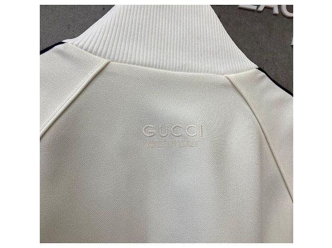 Gucci Three Stripe Lining Jersey Jacket White - view 5
