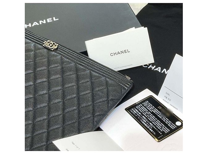 Chanel Clutch Boy Large Vintage Silver Series Multicolore - vista 7