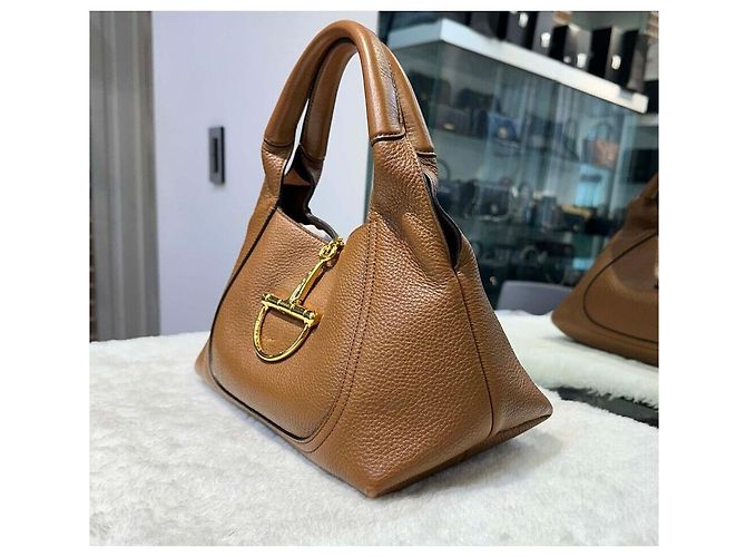 Gucci Softbit Top Handle aus Leder braun - Ansicht 5