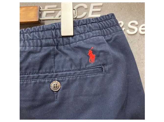 Pantaloncini con bande e ricamo a squalo Polo Ralph Lauren Navy - vista 3