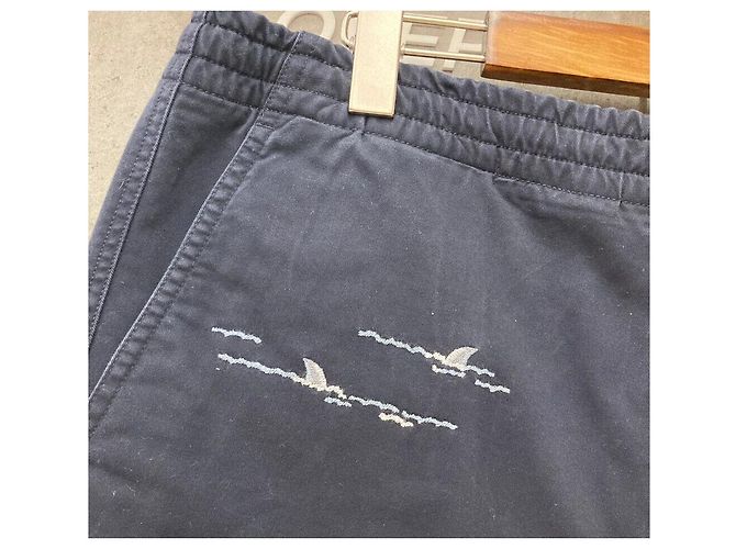 Pantaloncini con bande e ricamo a squalo Polo Ralph Lauren Navy - vista 4