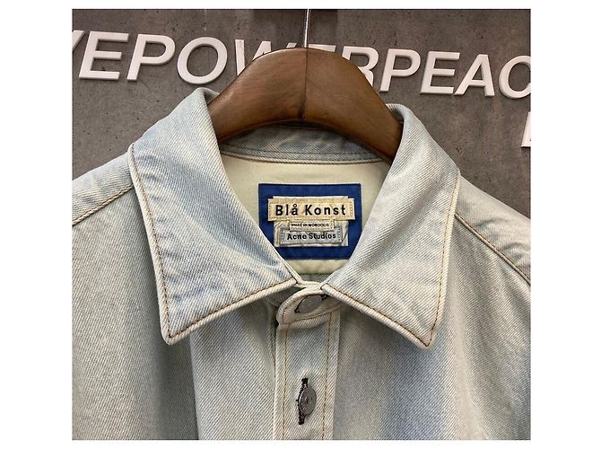 Camicia in denim Acne BLÅ KONST ROAD Pocket Light Blue - vista 3