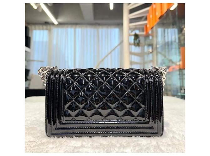 Chanel Boy Patent Small Size Mini Black Nero - vista 2