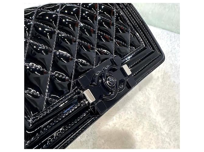 Chanel Boy Patent Small Size Mini Black Nero - vista 6