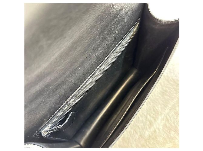 Hermès Borsa a Spalla Constance Box Leather Black Silver Engraving Nero - vista 7