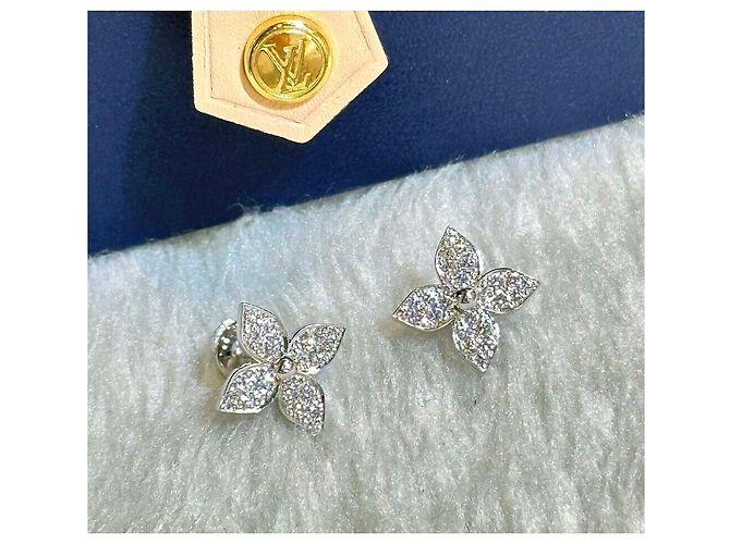 Louis Vuitton Set di orecchini Idylle Blossom in diamante e oro bianco - vista 2
