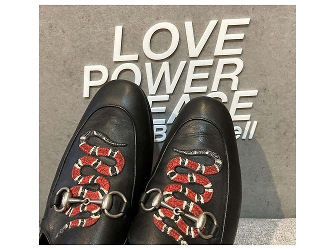 Gucci Mocassino serpente nero - vista 3