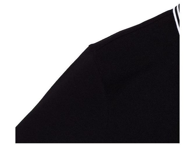 Moncler Polo in cotone con patch logo Nero - vista 8