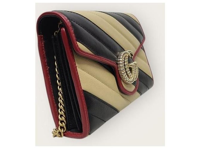 Gucci Borsa a tracolla GG Marmont Matelassé Multicolor con catena Multicolore - vista 4