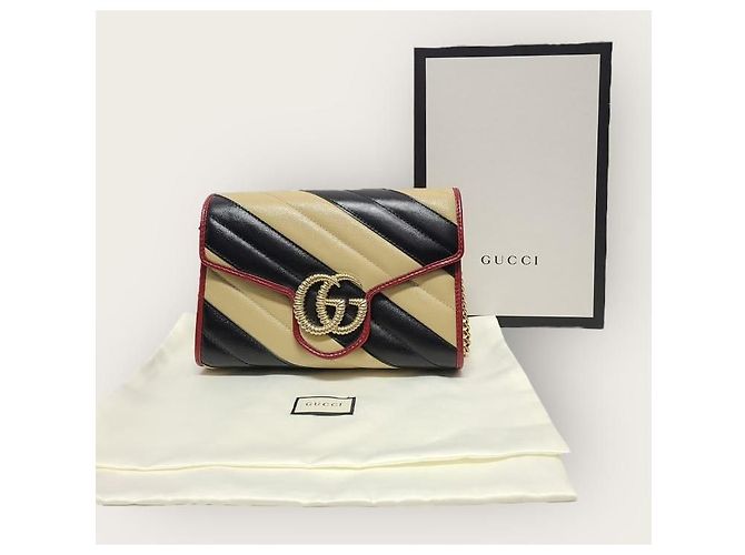 Gucci Borsa a tracolla GG Marmont Matelassé Multicolor con catena Multicolore - vista 8