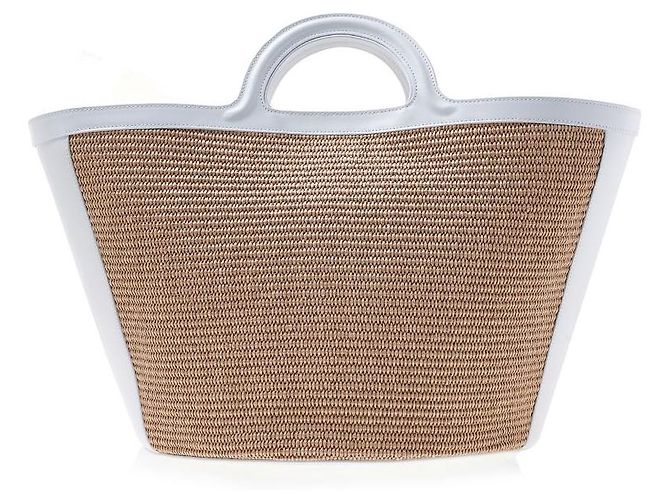 Marni Große Raffia-Tote-Bag mit Logo für Damen Orange - Ansicht 3