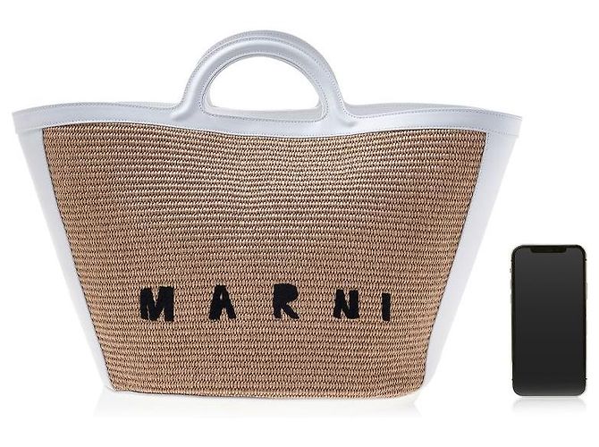 Marni Große Raffia-Tote-Bag mit Logo für Damen Orange - Ansicht 6