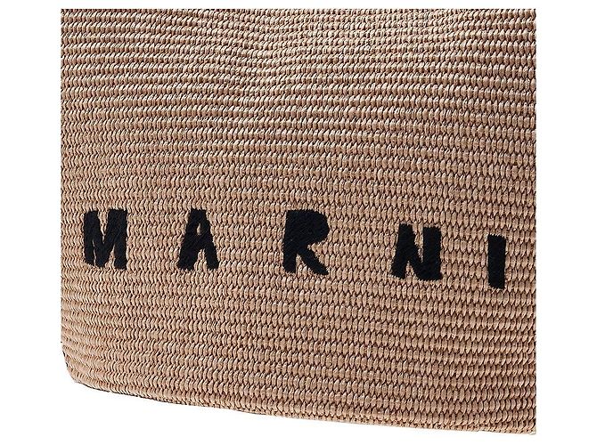 Marni Große Raffia-Tote-Bag mit Logo für Damen Orange - Ansicht 7