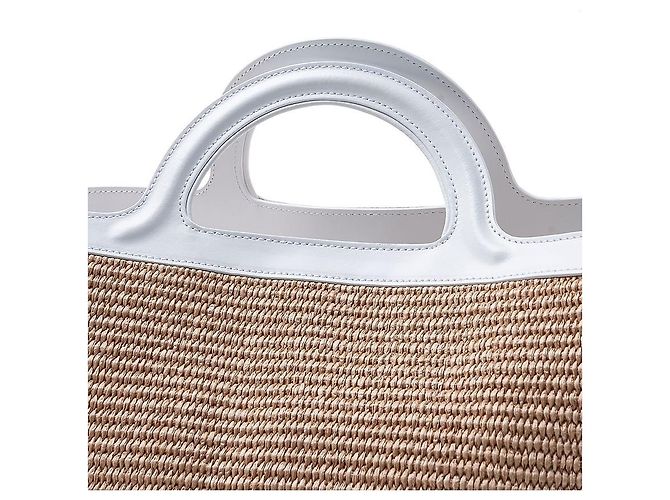 Marni Große Raffia-Tote-Bag mit Logo für Damen Orange - Ansicht 8