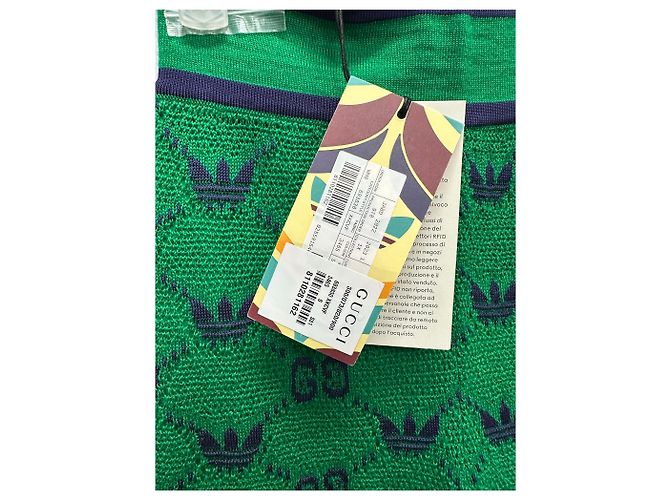 Gucci Adidas Jacquard-Woll-Crop-Strick Mehrfarben - Ansicht 8