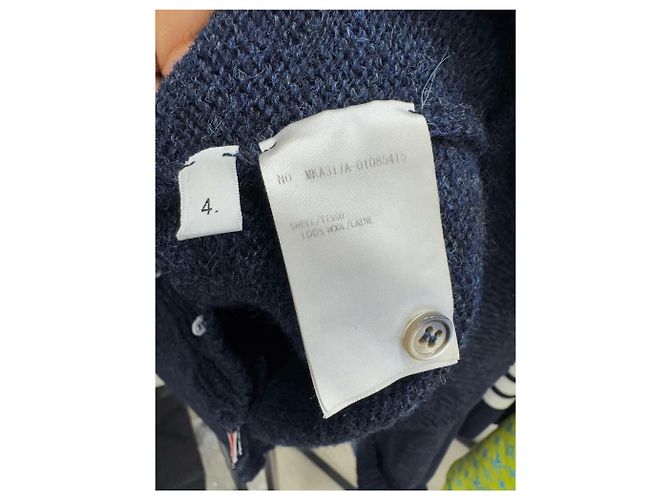 Thom Browne Diagonale Shetland Strickgröße Silber - Ansicht 3
