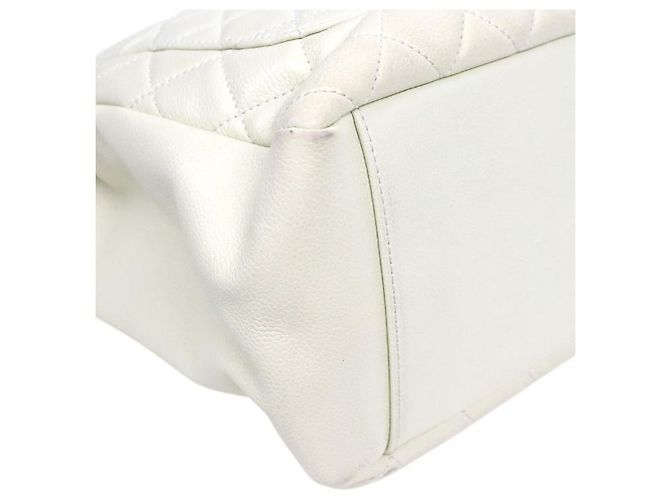 Chanel Borsa a tracolla Big CC Grand Shopping in caviale avorio Bianco - vista 11