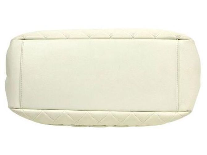 Chanel Borsa a tracolla Big CC Grand Shopping in caviale avorio Bianco - vista 4