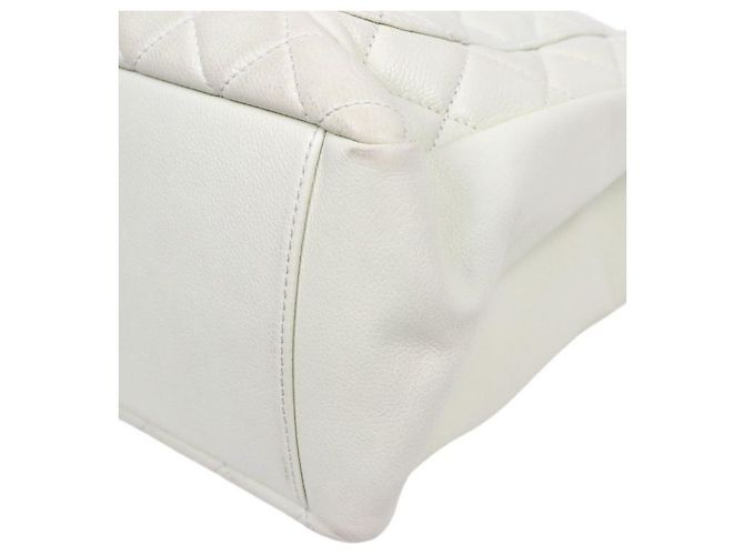 Chanel Borsa a tracolla Big CC Grand Shopping in caviale avorio Bianco - vista 5