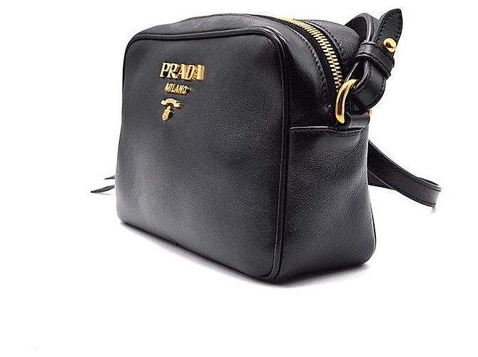 Prada Borsa fotocamera Vitello Nero - vista 2