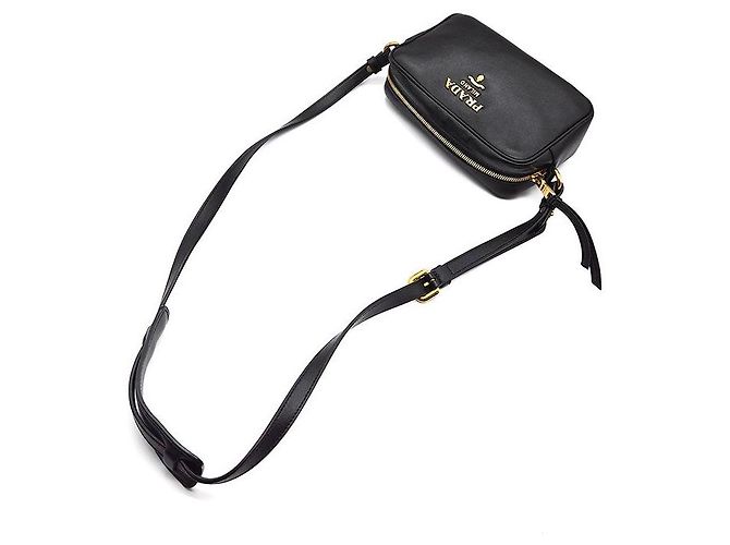 Prada Borsa fotocamera Vitello Nero - vista 4