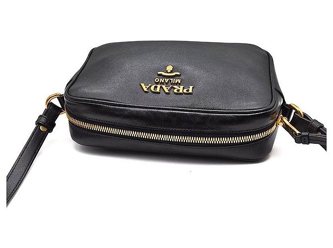 Prada Borsa fotocamera Vitello Nero - vista 6