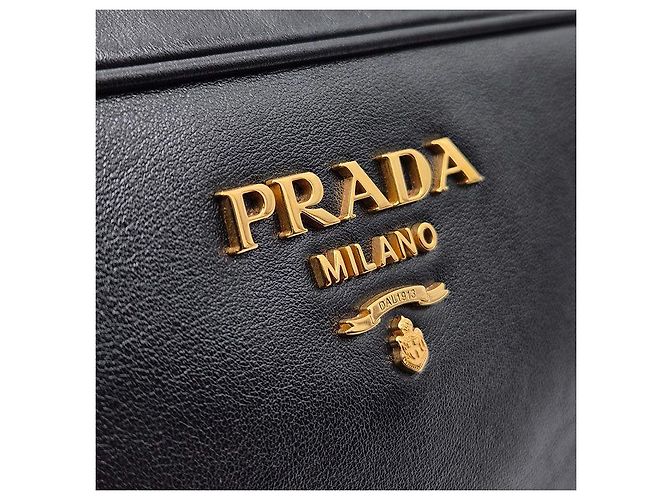 Prada Borsa fotocamera Vitello Nero - vista 8