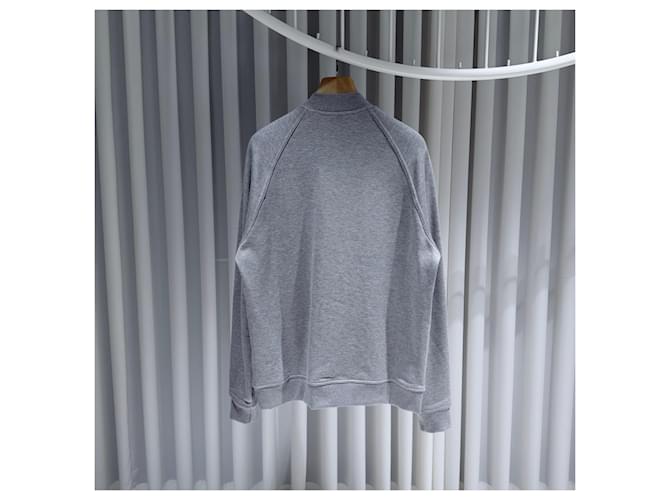 Hermès Mini Lederpatch Bomberjacke Grau Braun - Ansicht 7