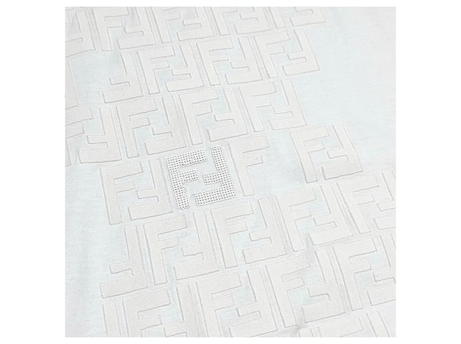 Fendi Kurzarm-T-Shirt mit Logo-Patch Weiß - Ansicht 3