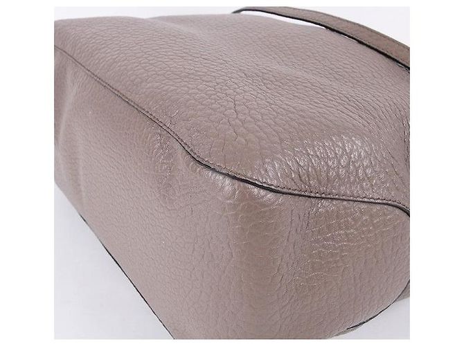 Burberry Grande borsa hobo a tracolla in pelle grigia Marrone - vista 3