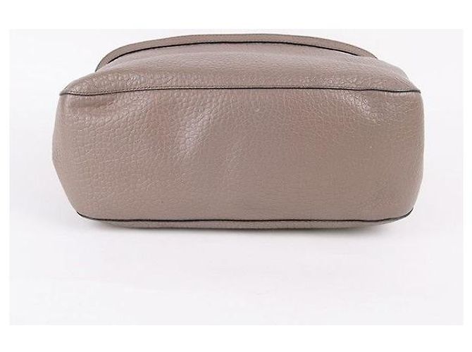 Burberry Grande borsa hobo a tracolla in pelle grigia Marrone - vista 6