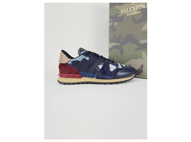 Valentino Denim Camo Rockstud Sneaker Blau - Ansicht 2