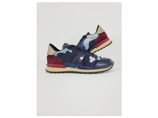 Valentino Denim Camo Rockstud Sneaker Blau - Ansicht 3