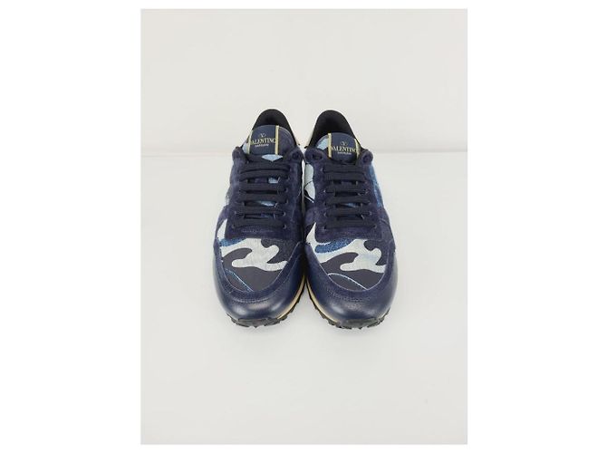 Valentino Denim Camo Rockstud Sneaker Blau - Ansicht 4