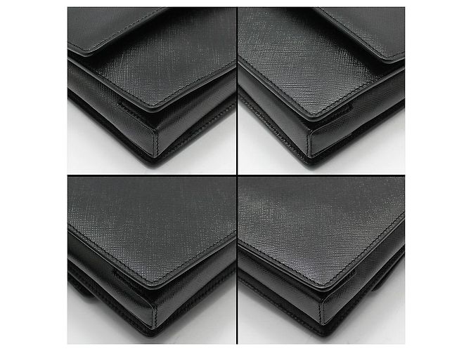 Salvatore Ferragamo Borsa a tracolla Vara Gini in pelle nera con catena dorata Nero - vista 11