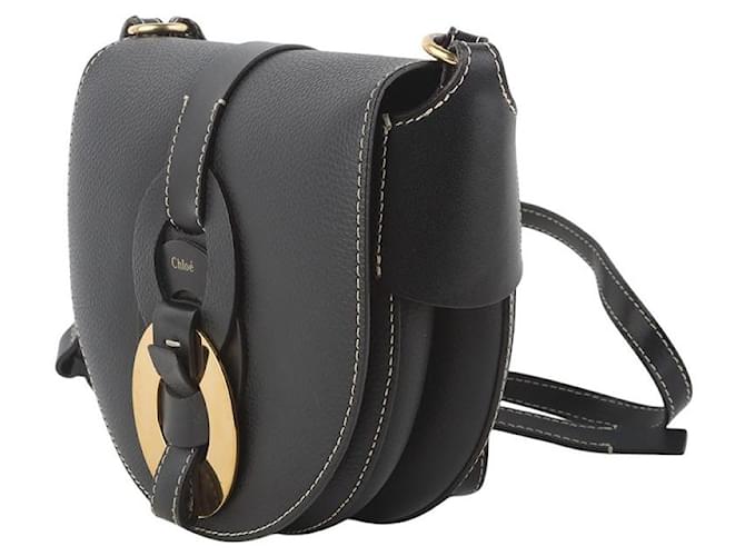 Chloé Borsa a tracolla Dali Saddle Small Nero - vista 2