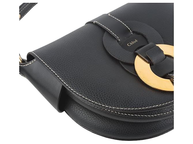 Chloé Borsa a tracolla Dali Saddle Small Nero - vista 5