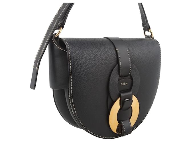 Chloé Borsa a tracolla Dali Saddle Small Nero - vista 8